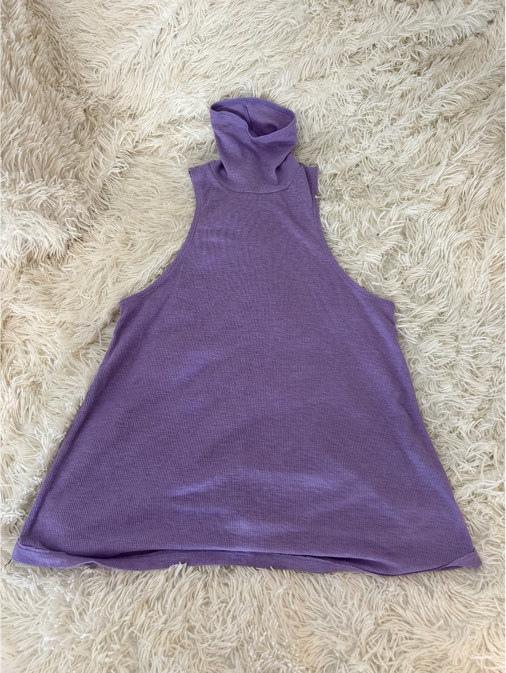 Free People Intimately Lavender Sleeveless Turtleneck Top